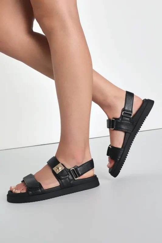 Sandale femei Steve Madden Mona negre din piele naturală 1469DSMONAN — imaginea 2