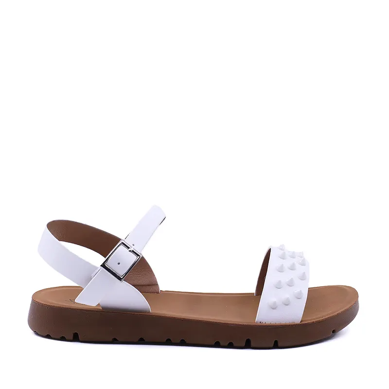 Sandale fete Solo Donna albe cu ținte 2577FS3318A
