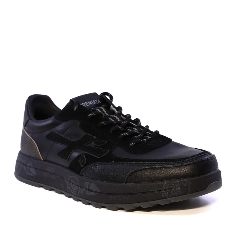 Sneakers bărbați Premiata Nous negri din piele 1692BP8465N — imaginea 2