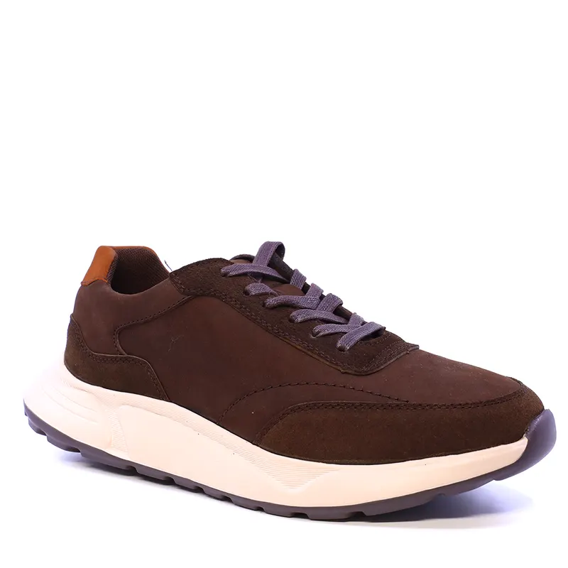 Sneakers bărbați Luca di Gioia maro din piele 1132BP25418M — imaginea 2