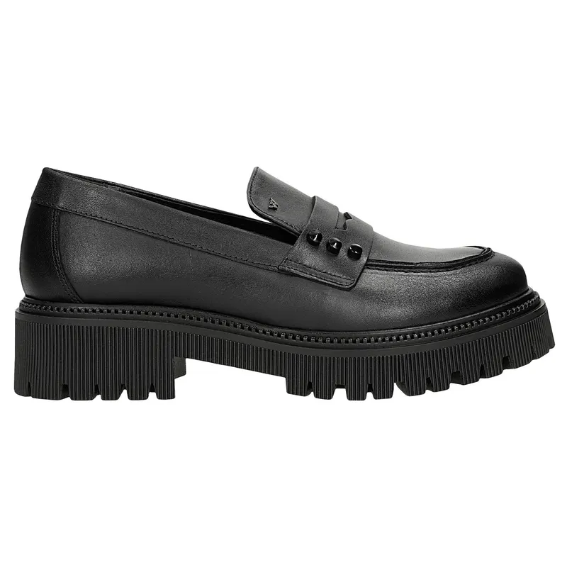 Mocasini negri din piele penny loafers