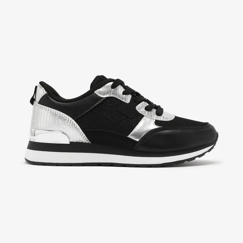 SNEAKERS dama din piele ecologica CRL0706 ARGINTIU