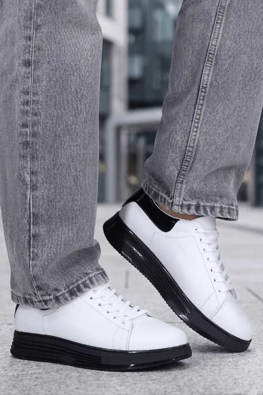Pantofi Casual din Piele Naturală Albi - MAQ WHITE