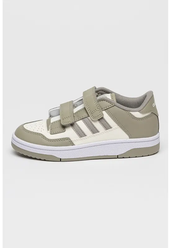 Pantofi sport Rapid Court cu inchidere velcro - Kaki/Alb murdar