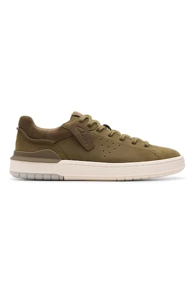 Pantofi sport de piele Court Life - Verde masliniu