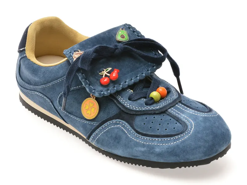 Pantofi sport bleumarin, A903, din nabuc