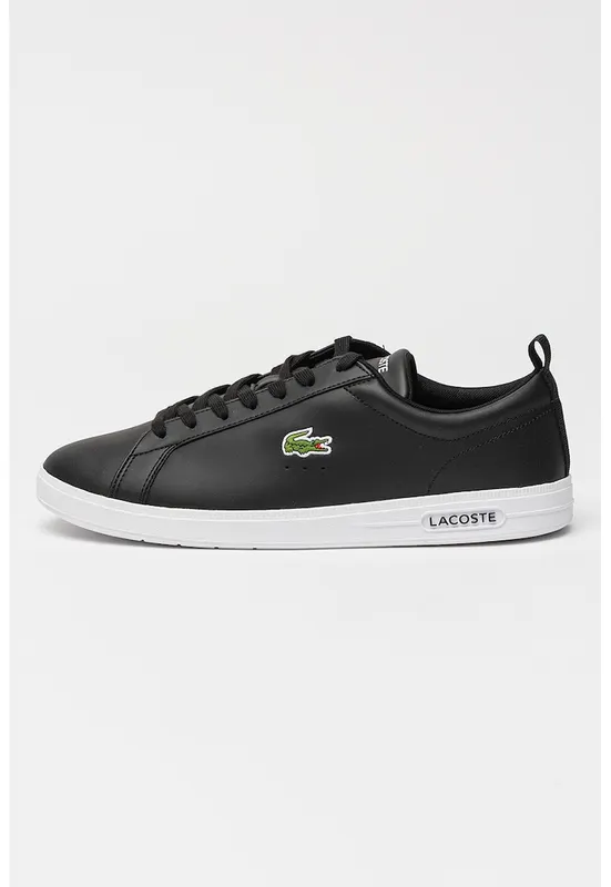 Pantofi sport din piele si piele ecologica cu detaliu logo Court Base - Negru