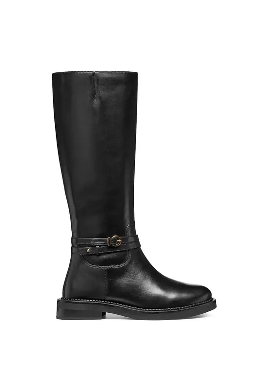 Cizme de calarie pentru femei - 305319647 - piele naturala - negru -