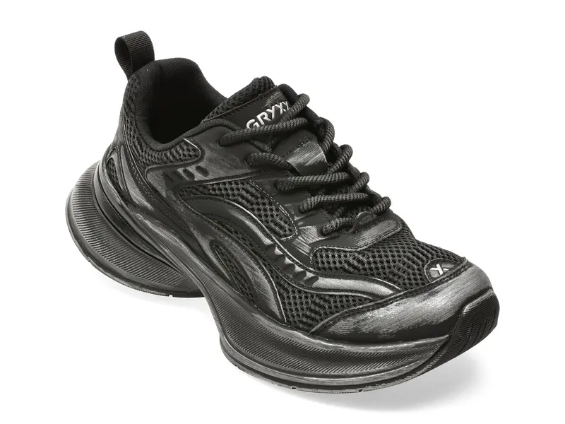 Pantofi sport GRYXX negri, 9287, din material textil