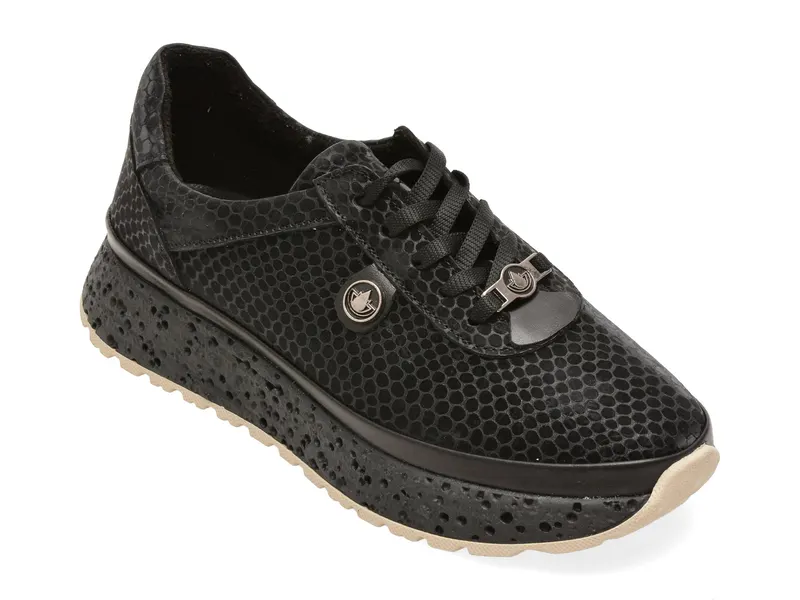 Pantofi GRYXX negri, 219587, din piele naturala