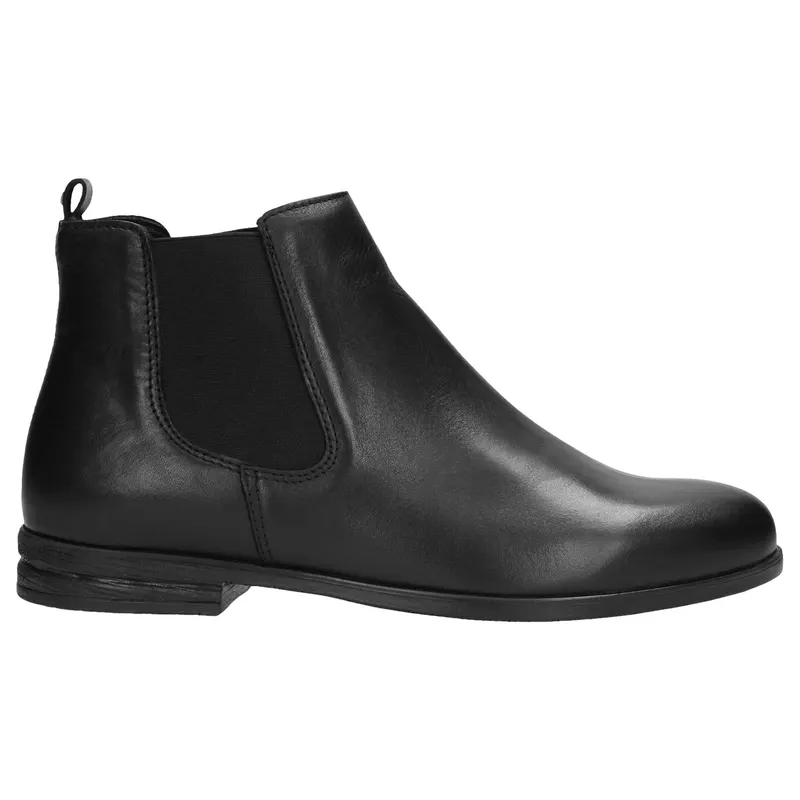 Ghete Chelsea negre din piele granulată