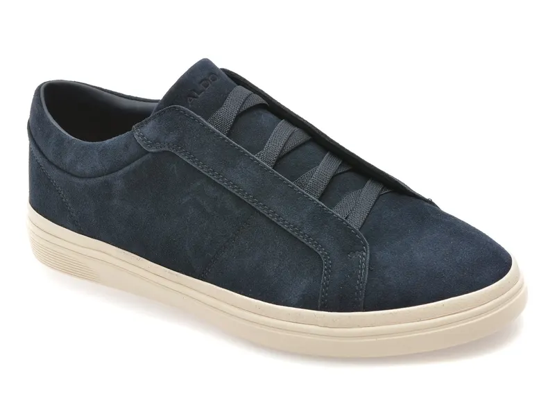 Pantofi sport bleumarin, CARLSON 410, din piele intoarsa