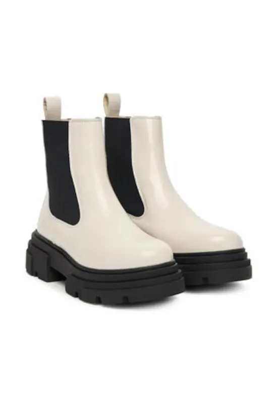 Ghete Chelsea pentru femei - 305551443 - piele naturala -