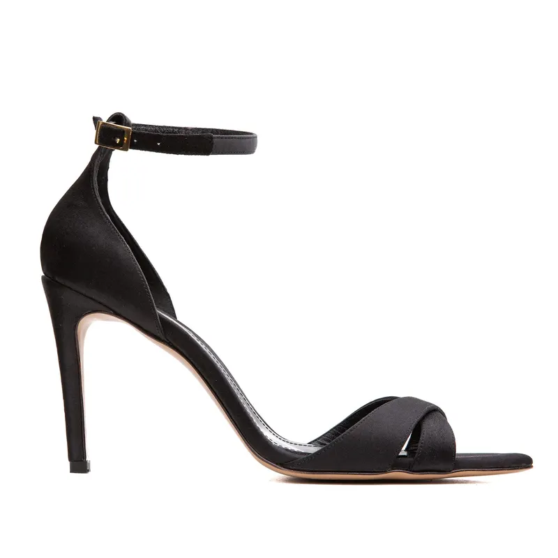 Sandale Thea Satin, Negre
