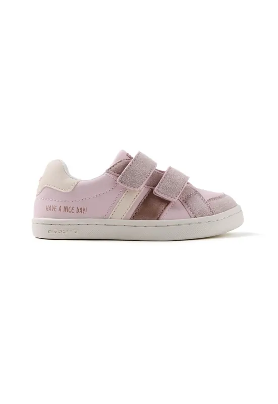 Pantofi sport de piele ecologica cu velcro Encorse8 - Roz