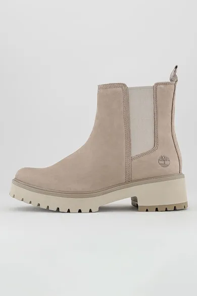 Ghete Chelsea de piele nabuc Cortina Valley - Maro taupe deschis