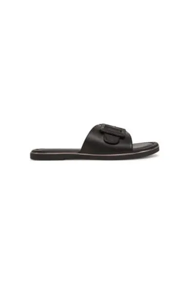 Slapi dama - 2-27107-44 - Piele naturala - Negru