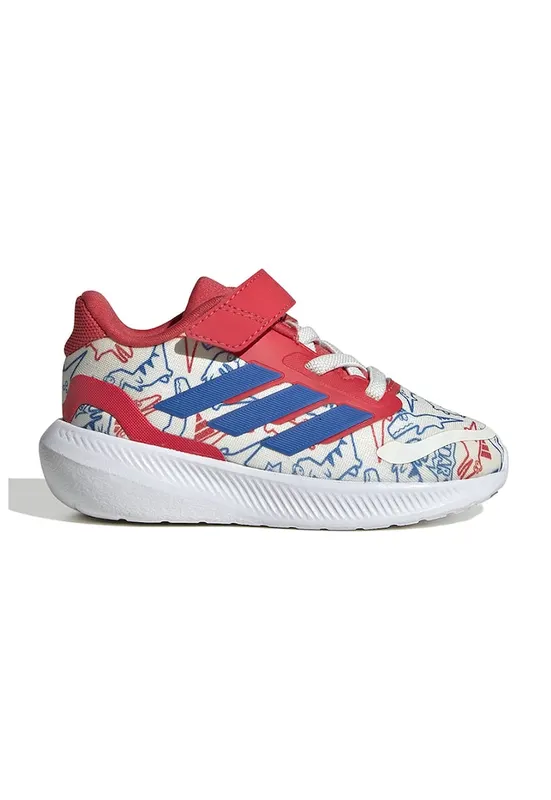 Pantofi sport cu imprimeu si garnituri de material sintetic Runfalcon - Rosu/Albastru royal/Alb murdar