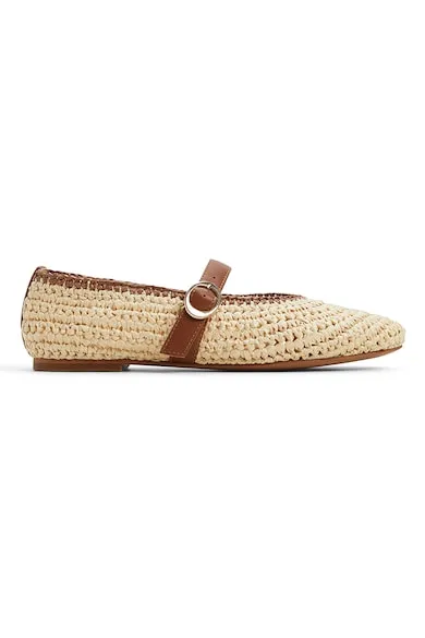 Balerini cu model crosetat Quincey - Maro/Crem