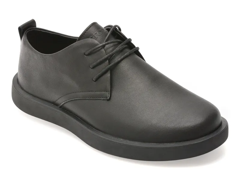 Pantofi negri, 80027, din piele naturala