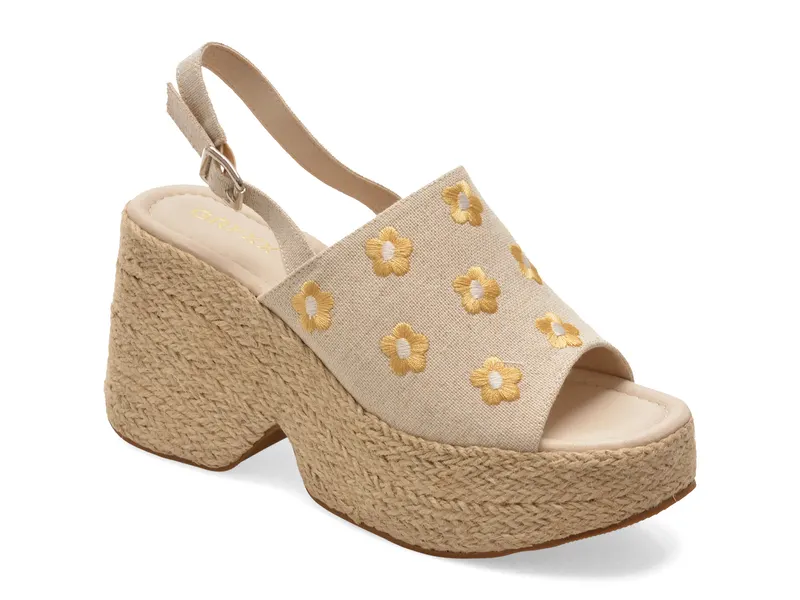 Sandale bej, 979, din material textil