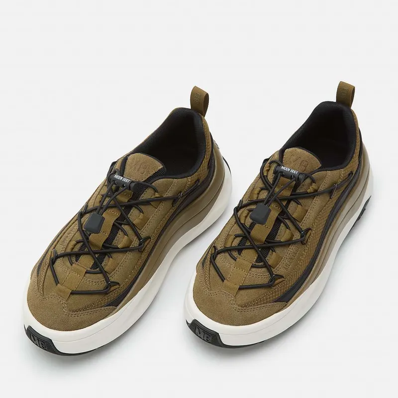 Sneakers bărbați Moon Boot Moon 247 X Lace kaki din piele 2880BP2490100KA — imaginea 2