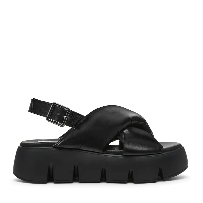 Sandale chunky femei Steve Madden Backtrack negre 1469DSBACKTRACKN