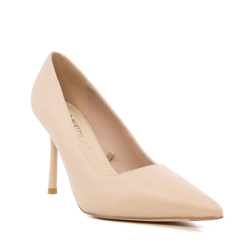 Pantofi stiletto femei Enzo Bertini bej din piele naturală 1391DP8662BE — imaginea 2