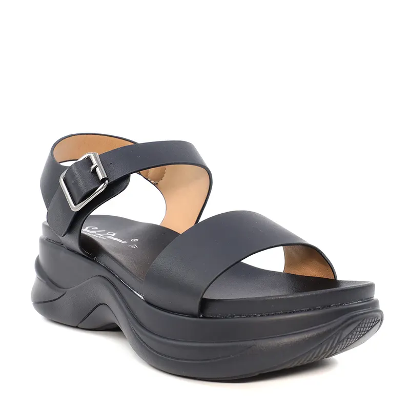 Sandale femei Solo Donna negre din sintetic 2549ds7117n — imaginea 2