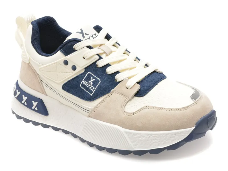 Pantofi sport GRYXX albi, 9823, din piele naturala