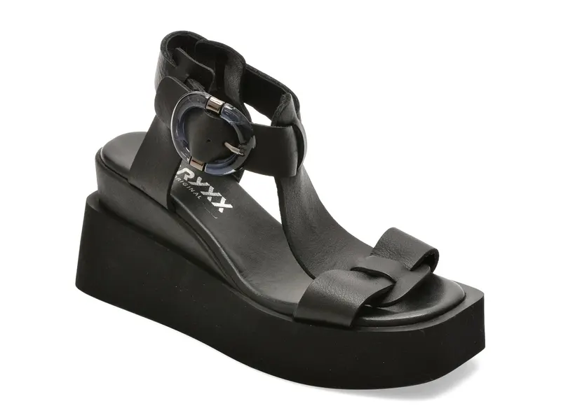 Sandale GRYXX negre, 4842611, din piele naturala