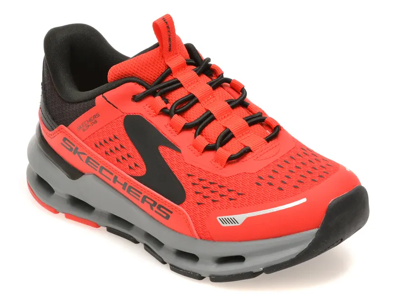 Pantofi sport SKECHERS rosii, GLIDE-STEP PLUS, din material textil