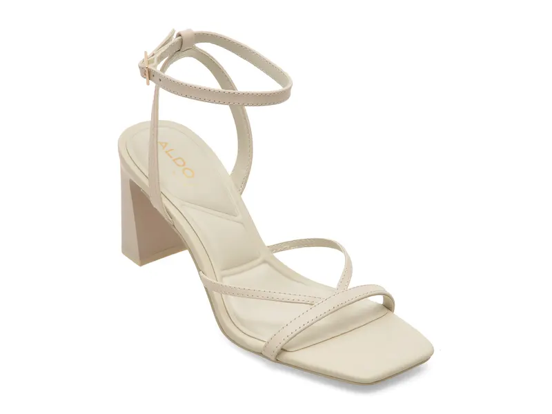 Sandale elegante ALDO albe, STELLARE 121, din piele naturala
