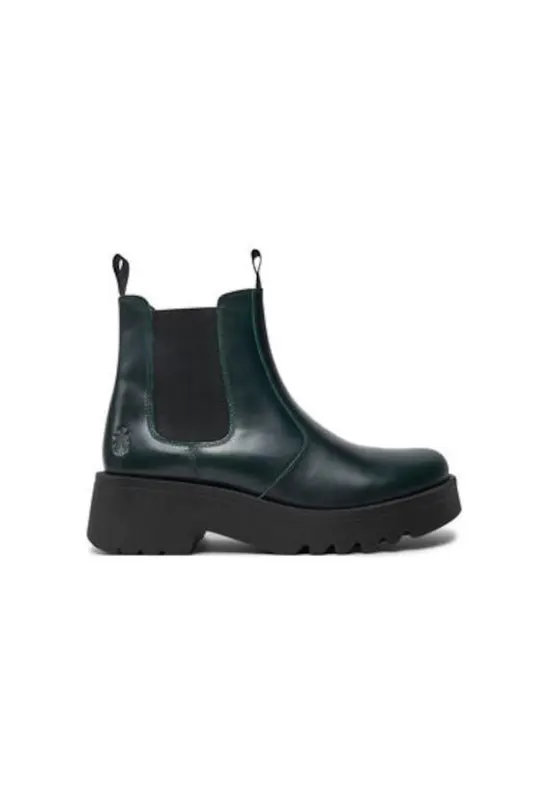 Botine dama MEDI789FLY - Piele naturala - Verde - Verde