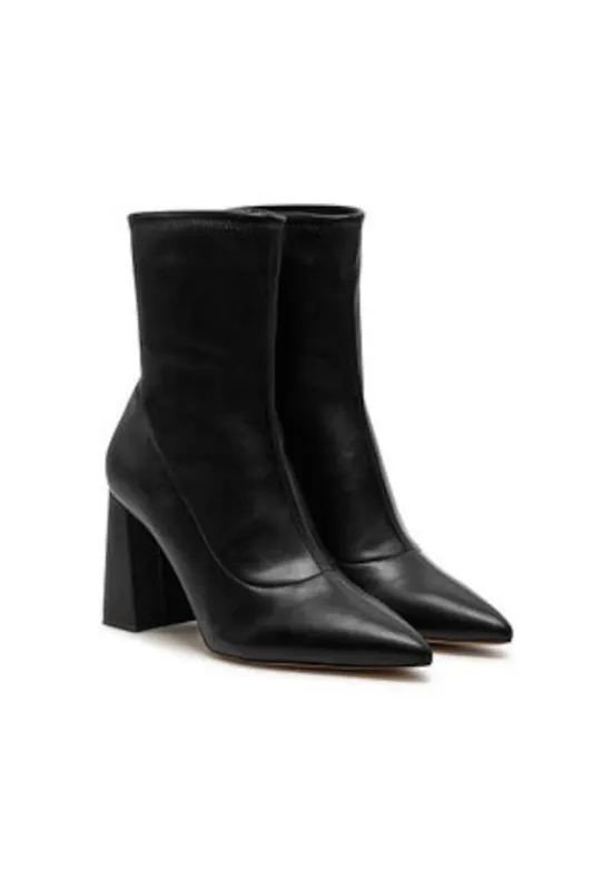 Botine dama - piele ecologica - negru
