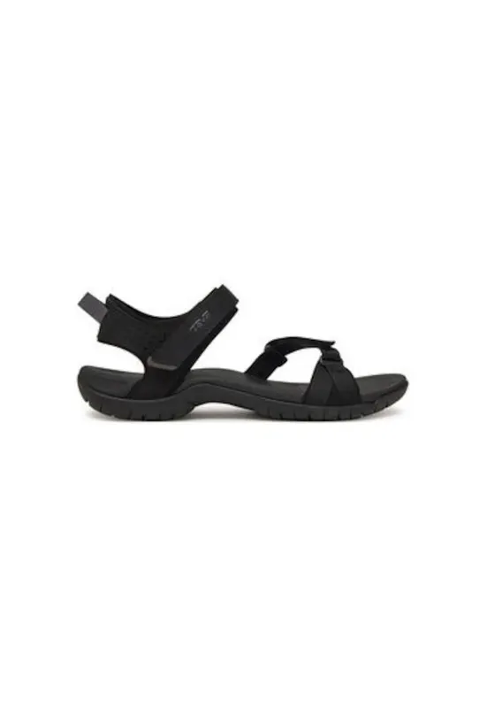 Sandale negre textil - Negru