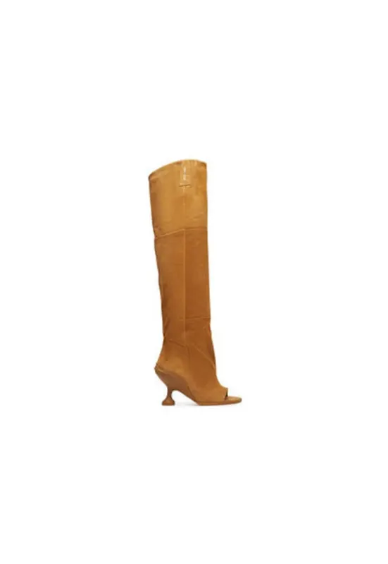 Ghete dama KIND - Piele naturala - Maro - Maro