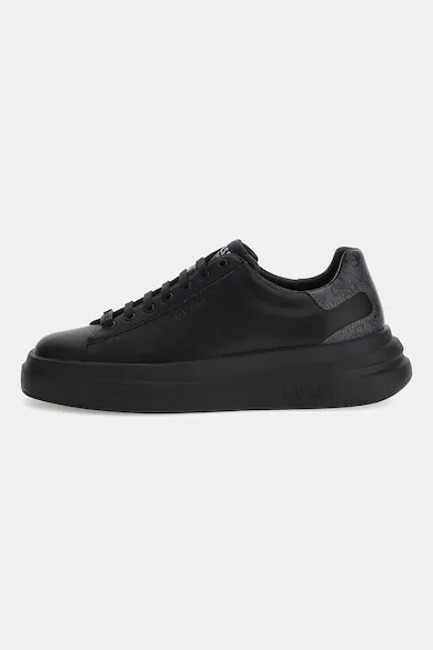 Pantofi sport de piele ecologica si piele - Negru