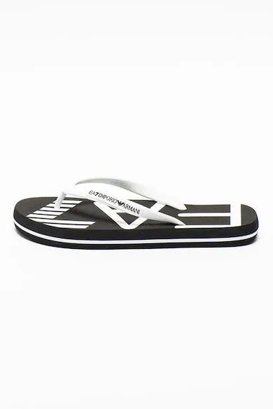 Papuci flip-flop unisex cu imprimeu logo