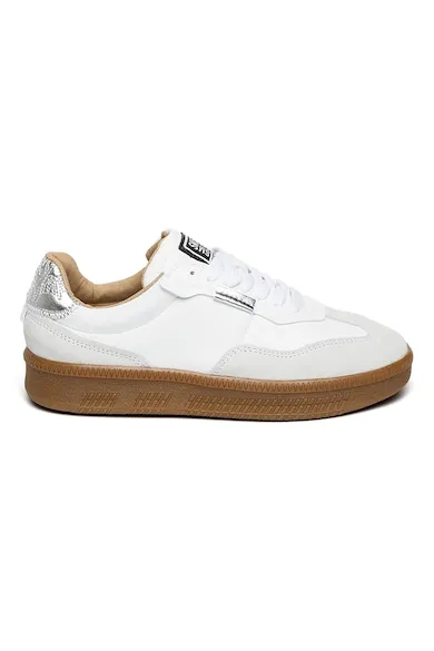 Pantofi sport Euphoria low-cut cu sireturi - Gri deschis/Alb optic/Argintiu