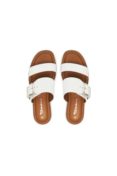 Slapi dama - 1-27128-44 - Piele naturala - Alb