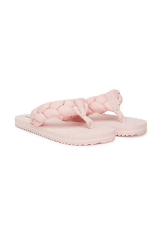 Slapi dama - material textil - roz - Roz