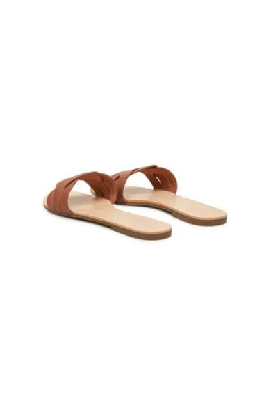 Slapi dama - 15340952 - Piele naturala - Maro - Maro
