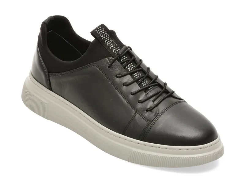Pantofi negri, BS3810, din piele naturala