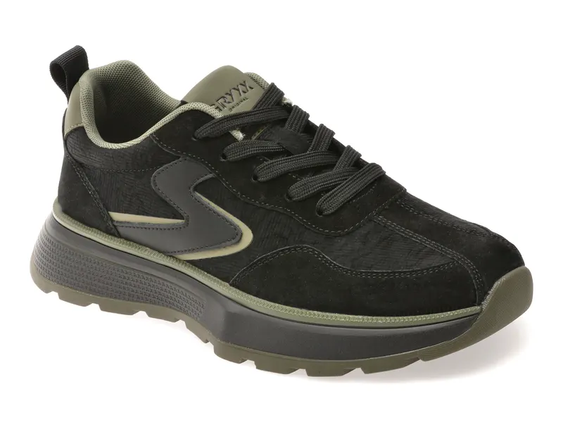 Pantofi sport negri, 160723, din piele naturala