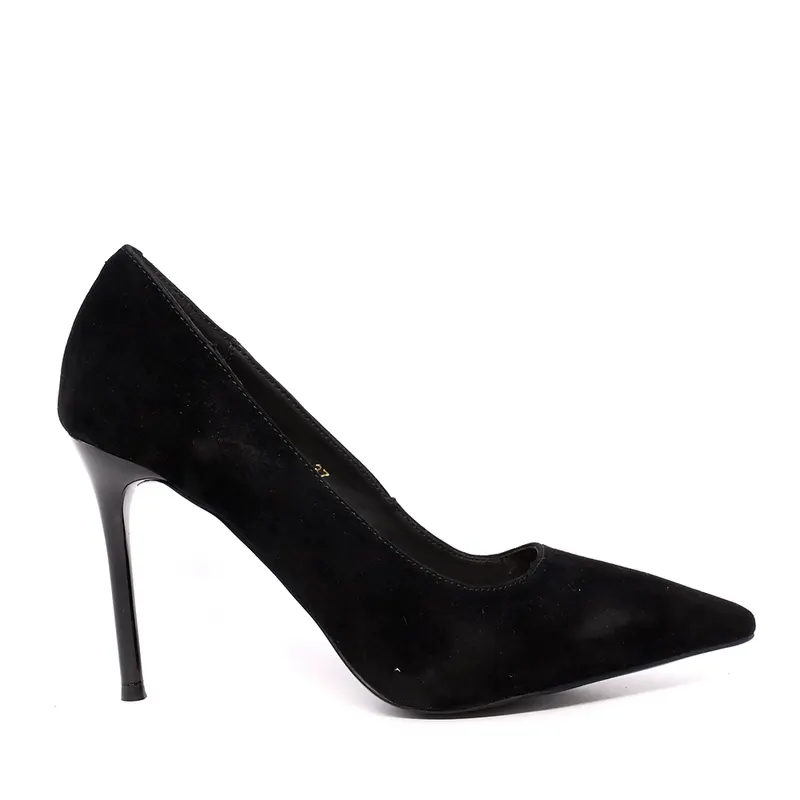 Pantofi stiletto femei Luca di Gioia negri din piele întoarsă 1260DP7264VN