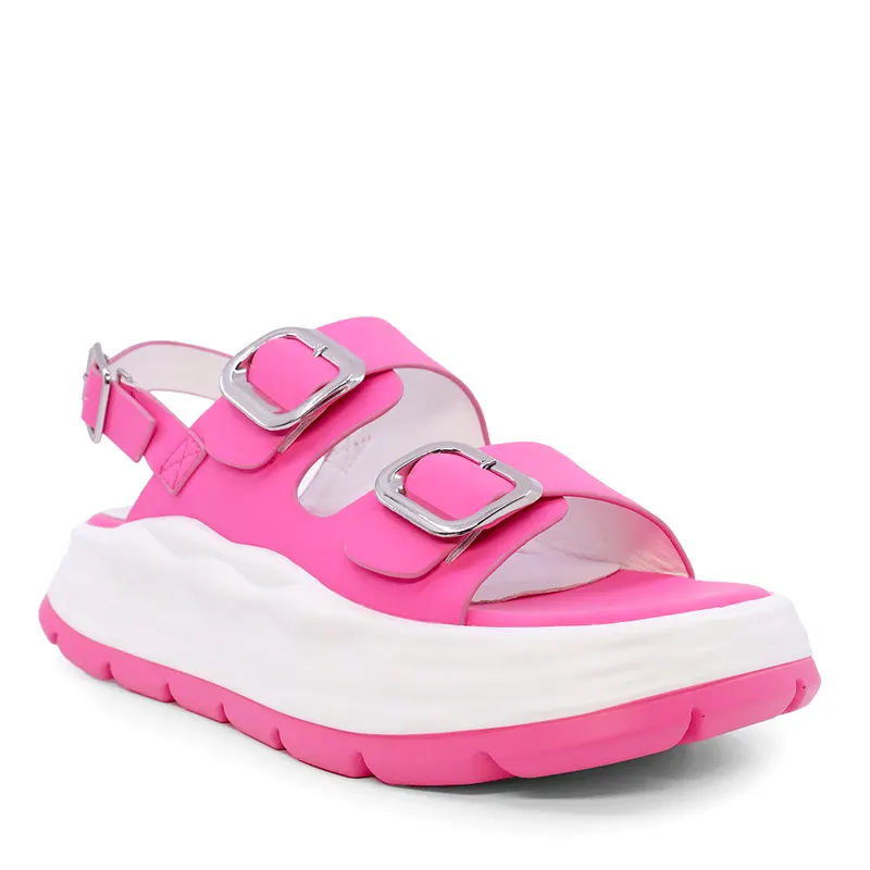Sandale femei fuchsia din piele 1277DS3827FU — imaginea 2