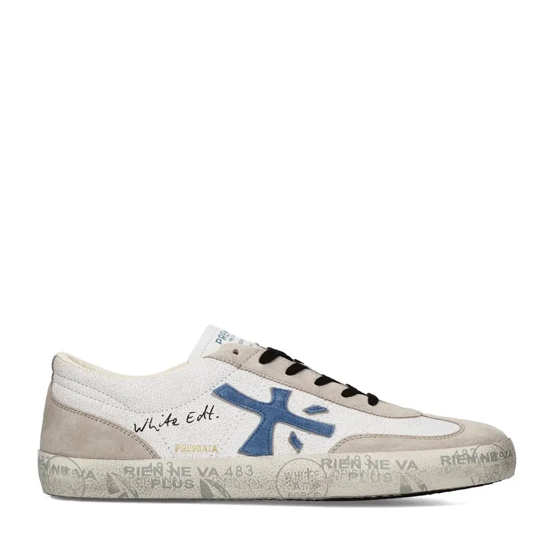 Sneakers bărbați Premiata David albi din piele 1691BP8089A