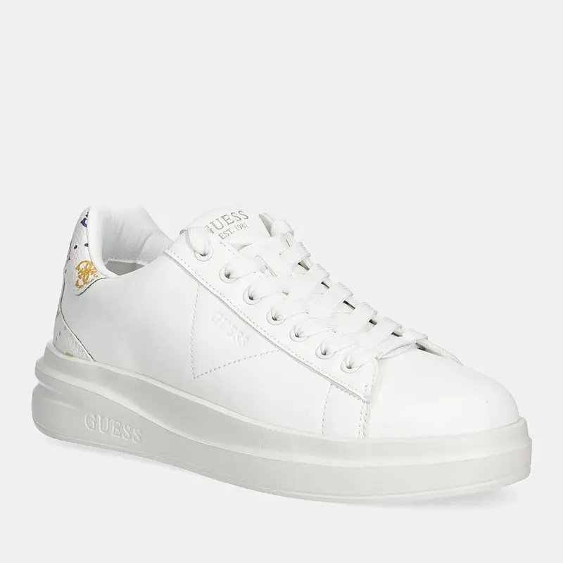 Sneakers femei Guess Elbina albi cu logo 911DPFLPE11A — imaginea 2