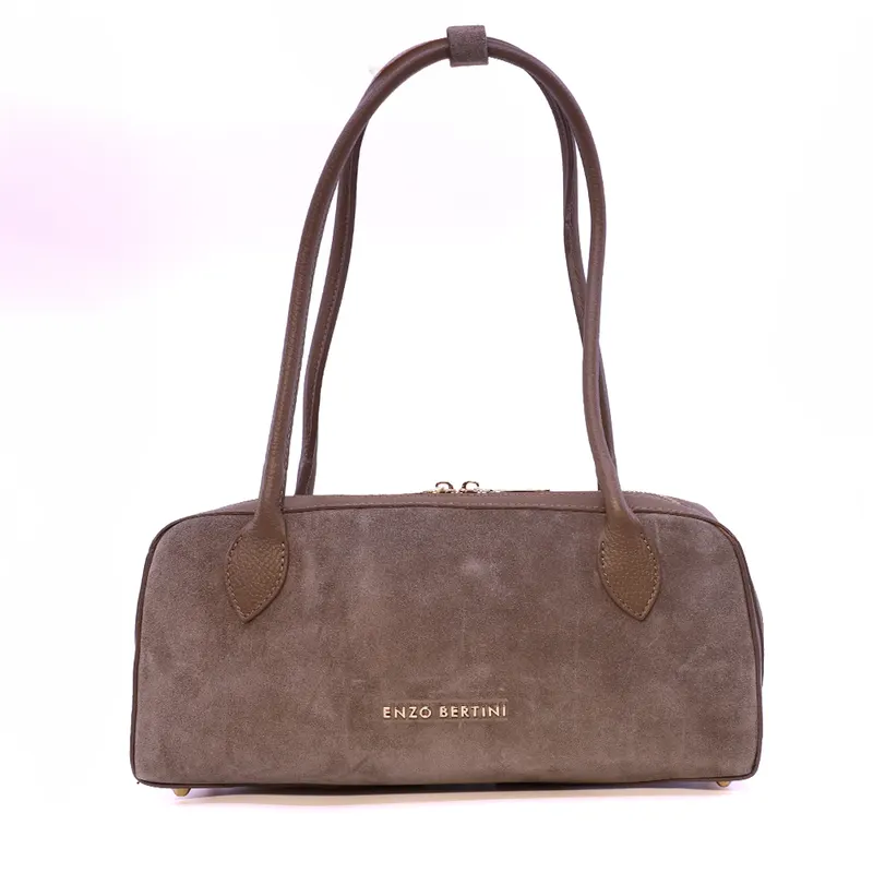 Poșetă tote femei Enzo Bertini taupe din piele 154POSP3757TA